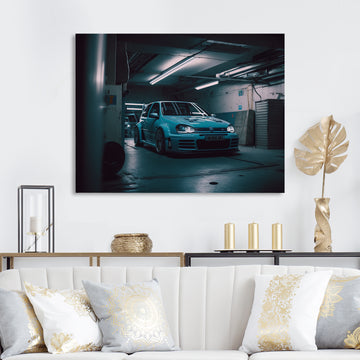 32R In Underground Garage - Car Exotic Canvas Wall Art
